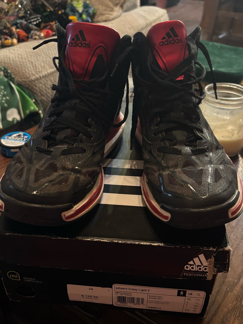 Adidas Adizero Crazy Light 3 G66514 Men’s Size 12 Basketball Shoes w/ Box